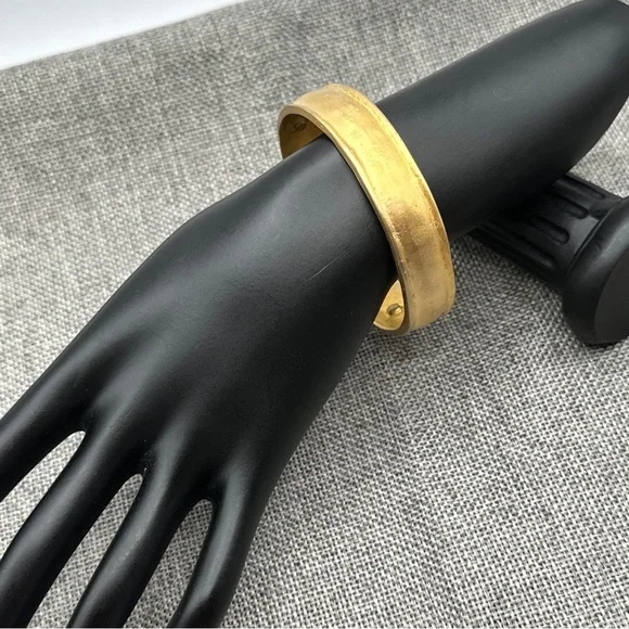 Vintage amazing leslie block bracelet gold tone #96 - Picture 7 of 7